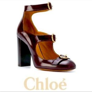 Chloe Icon Mary-Jane Multi Buckle Court Shoes